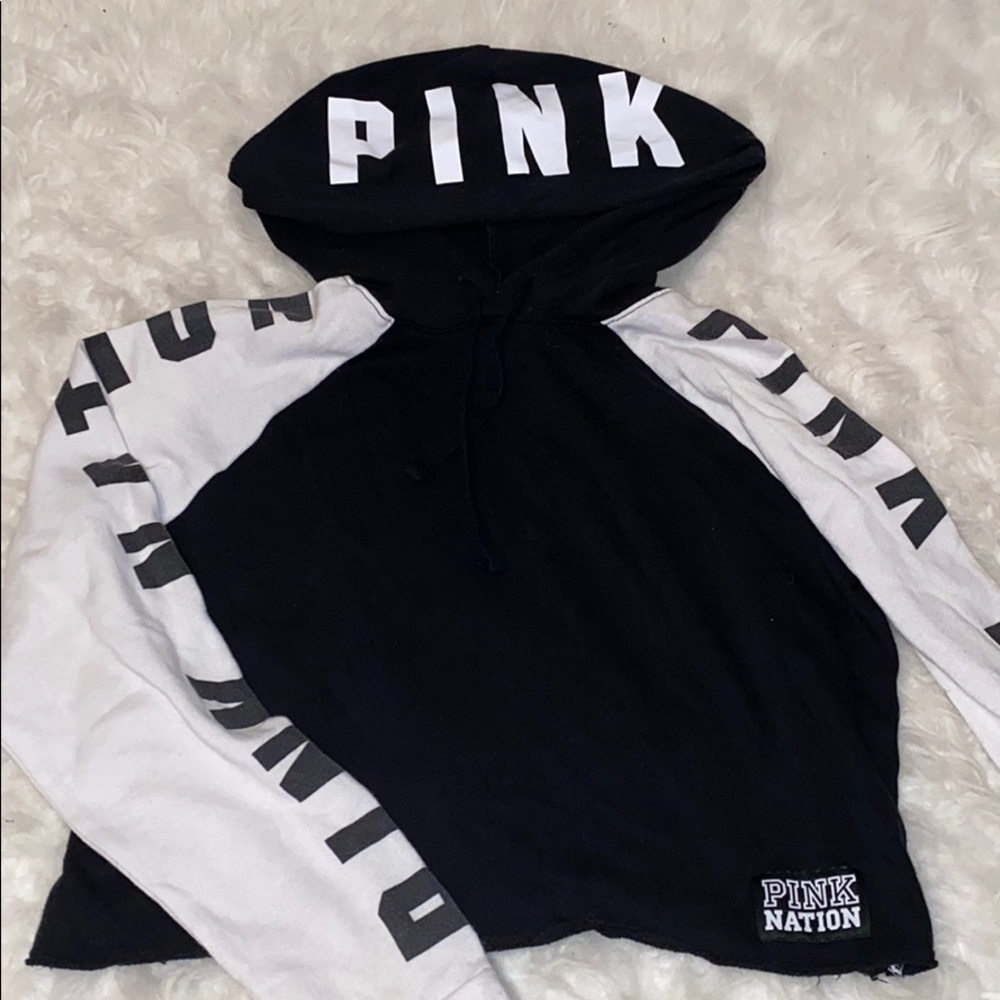 pink cropped sweatshirt
